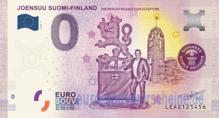 LEAS-2019-1 JOENSUU SUOMI-FINLAND THE WORLDS BIGGEST COIN SCULPTURE