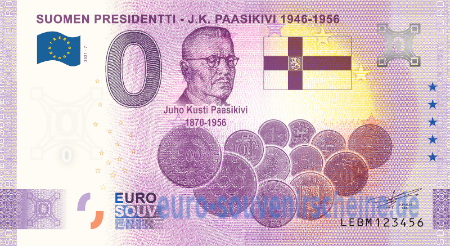 LEBM-2021-7 SUOMEN PRESIDENTTI -  J.K. PAASIKIVI 1946-1956 