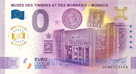 UEWG-2025-1 MUSÉE DES TIMBRES ET DES MONNAIES - MONACO 